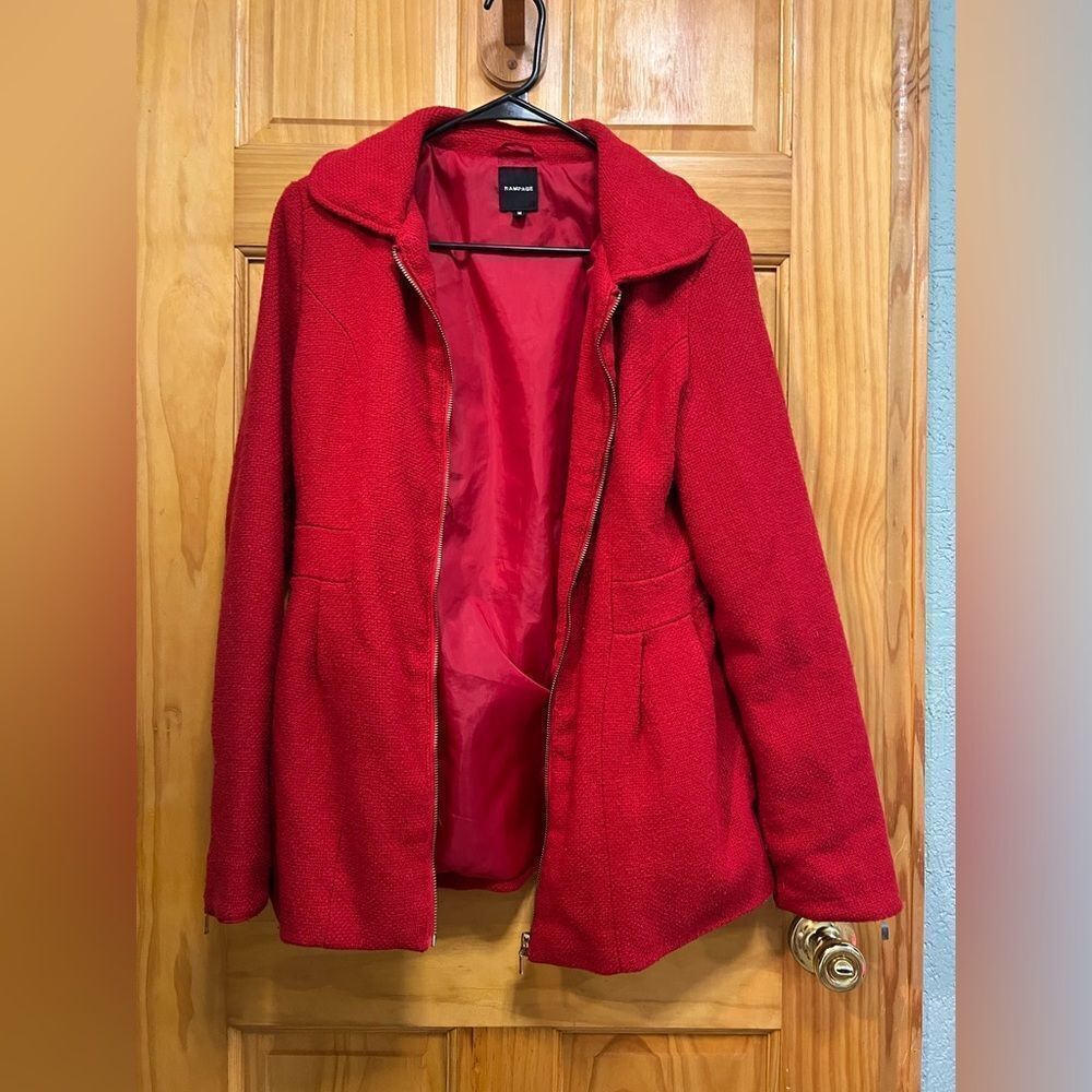 Rampage size M beautiful red pea coat